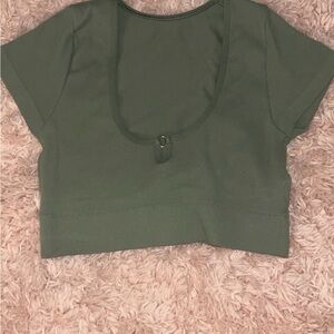 Green Women's Crop Top